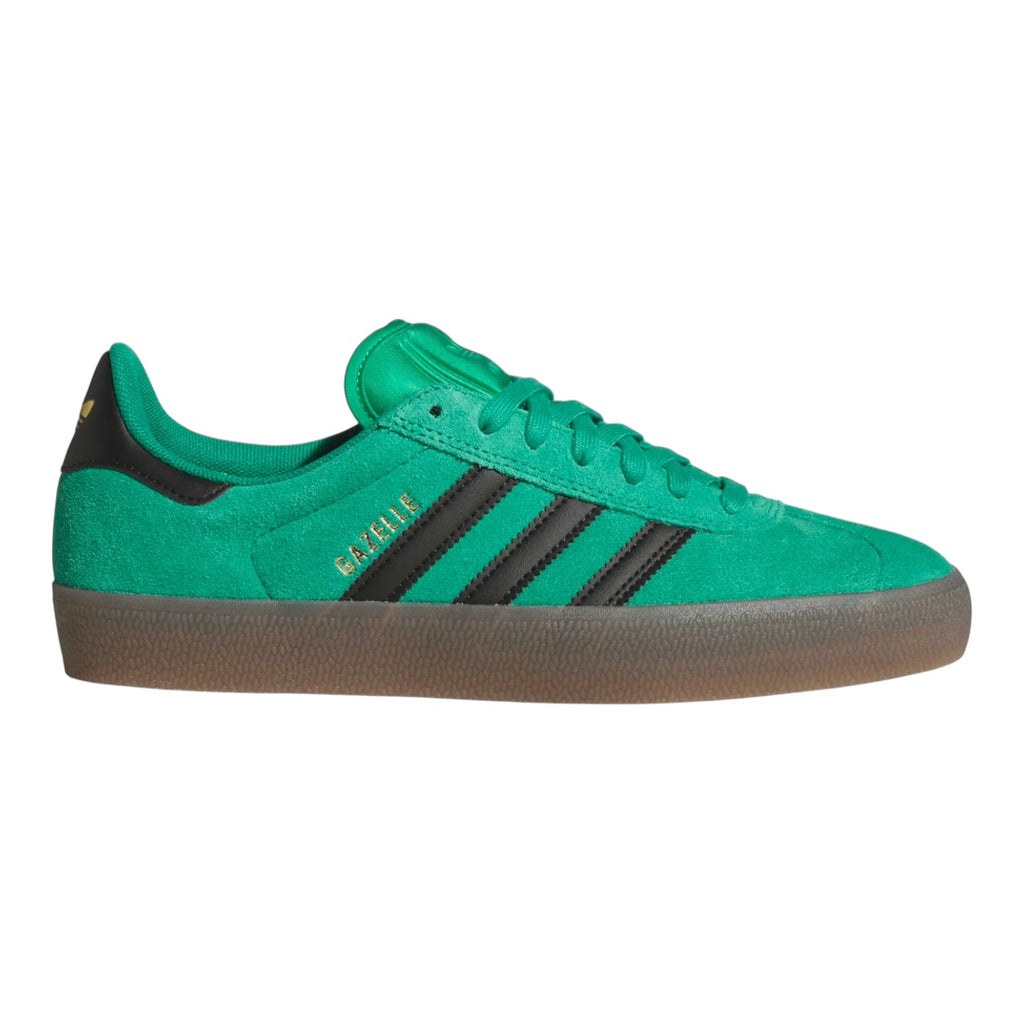 ADIDAS GAZELLE ADV SHOES Court Green / Core Black / Gum Relief Skate Supply ADIDAS GAZELLE ADV SHOES Court Green / Core Black / Gum Relief Skate Supply