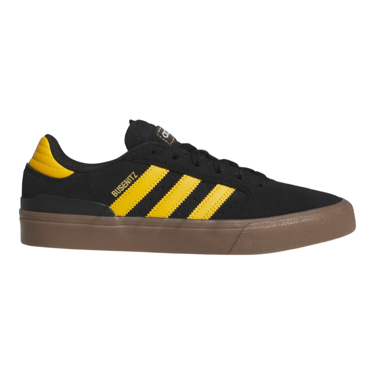 ADIDAS BUSENITZ VULC II SHOES CORE BLACK/PRELOVED YELLOW/GUM 4