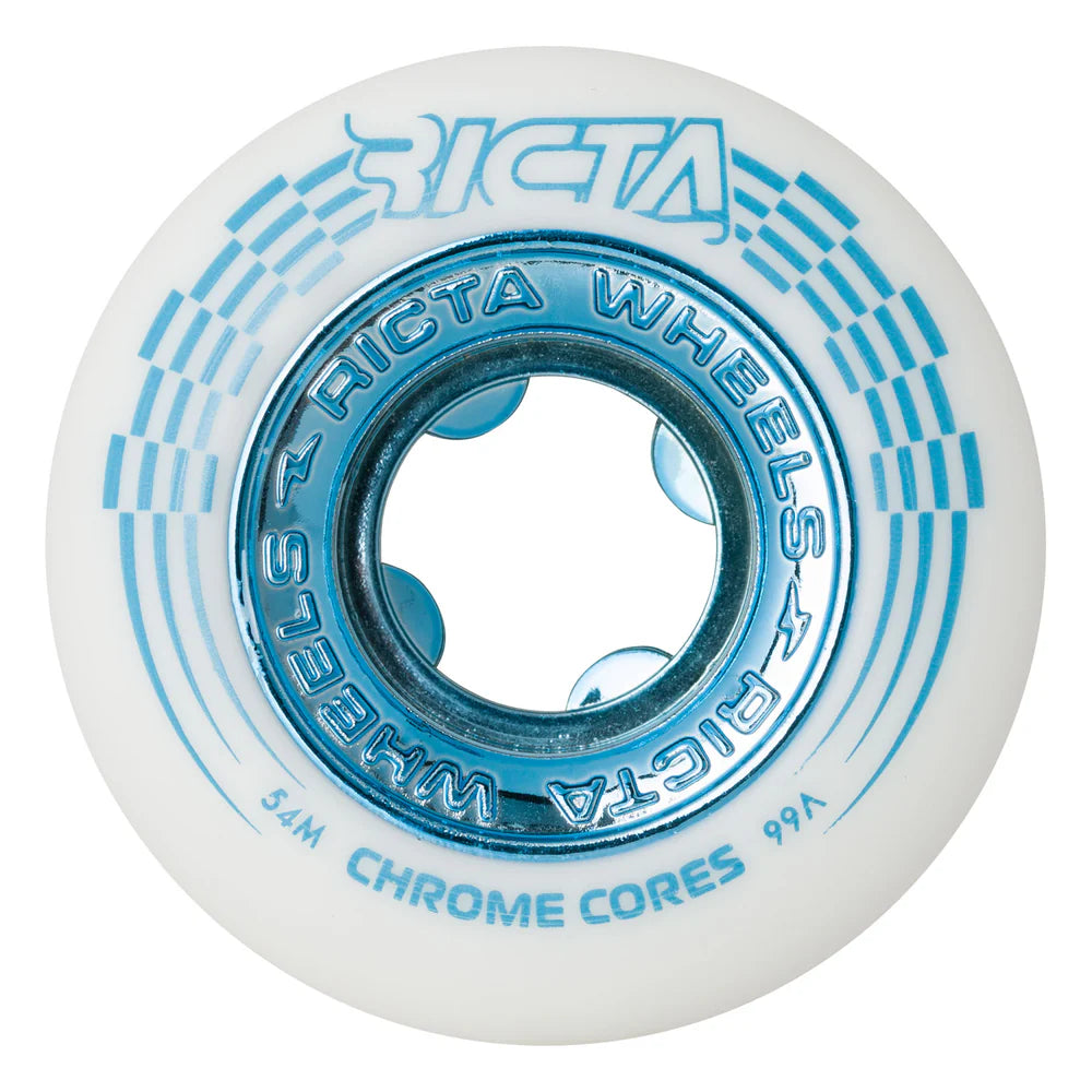 Ricta Skateboard Wheels 54mm Chrome Core Teal 99a– Relief Skate Supply