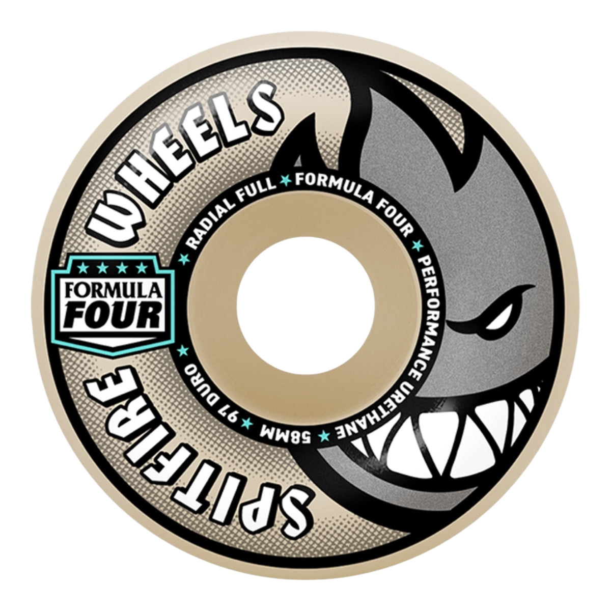 Spitfire F4 97a Radial Full 58mm Natural Skateboard Wheels– Relief ...