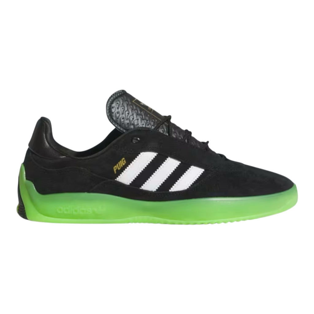 adidas Puig Shoes Core Black/Cloud White/Semi Solar Green 8.5 adidas Puig Shoes Core Black/Cloud White/Semi Solar Green 8.5