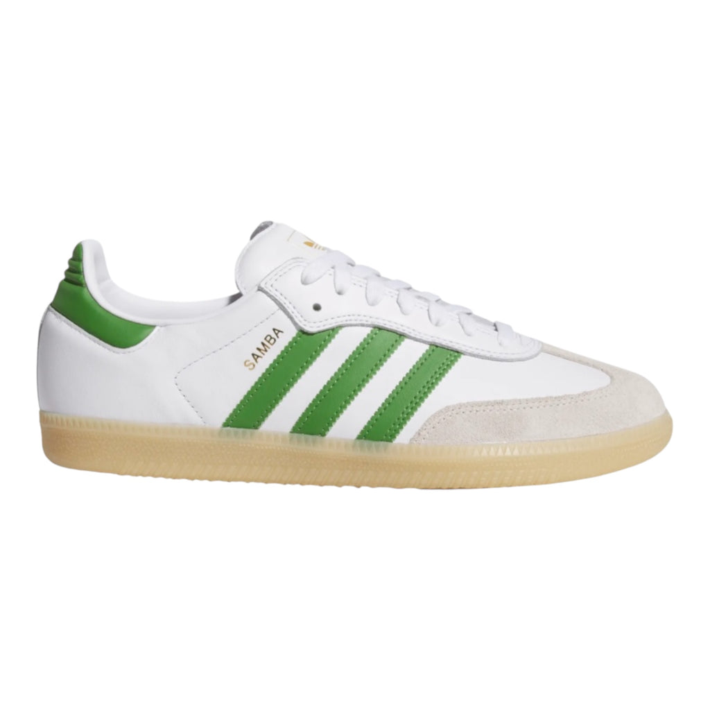 ADIDAS SAMBA ADV SHOES WHITE/GREEN Relief Skate Supply ADIDAS SAMBA ADV SHOES WHITE/GREEN Relief Skate Supply