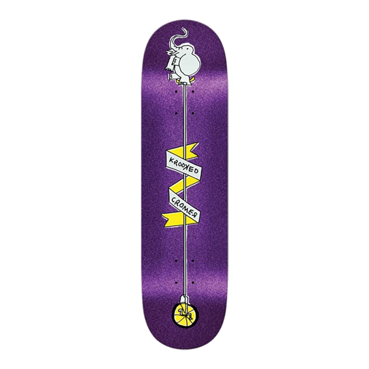 Krooked Skateboards Brad Cromer Unicycle Purple Skateboard Deck
