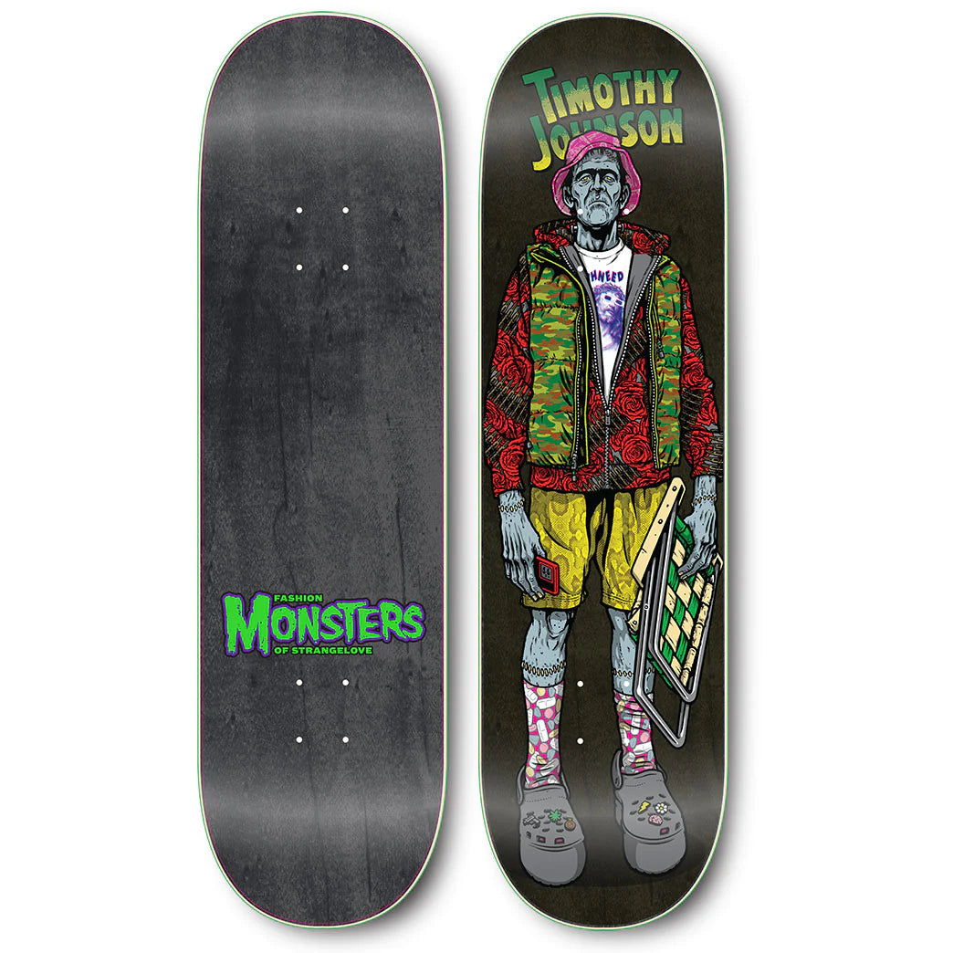 Skateboard Complet Strangelove Full Court Classics - Planche Green Stain & T-shirt Medium - Neuf