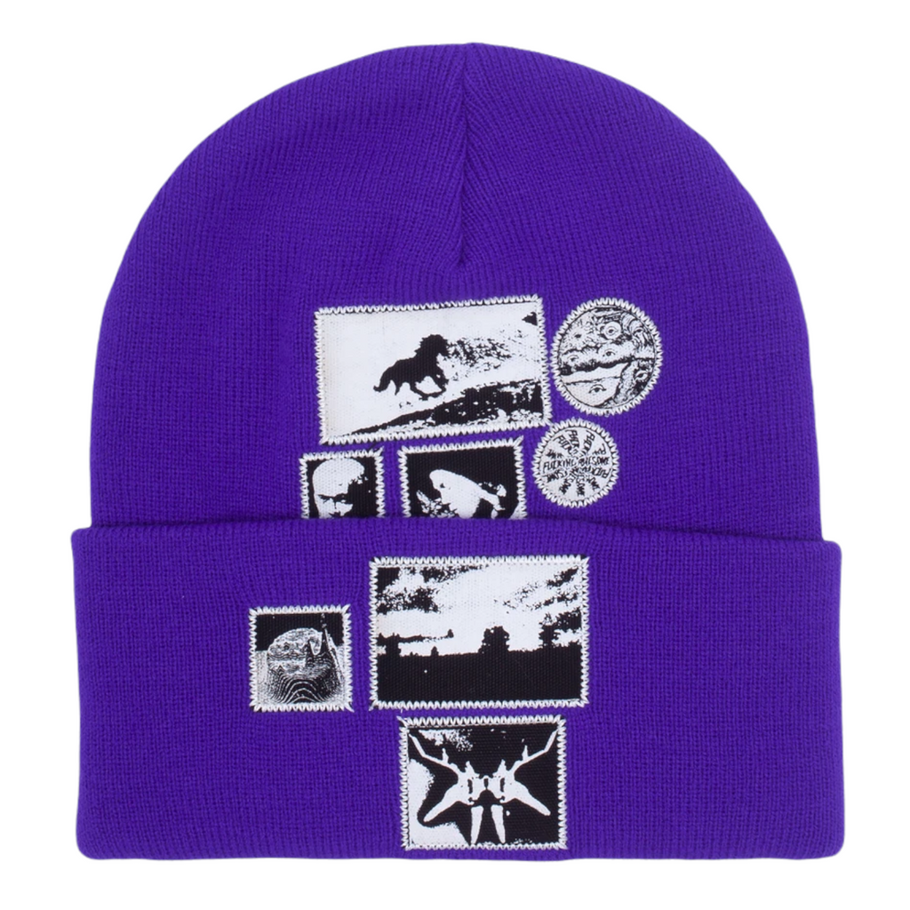 Fucking Awesome Spider Patch Cuff Beanie Purple