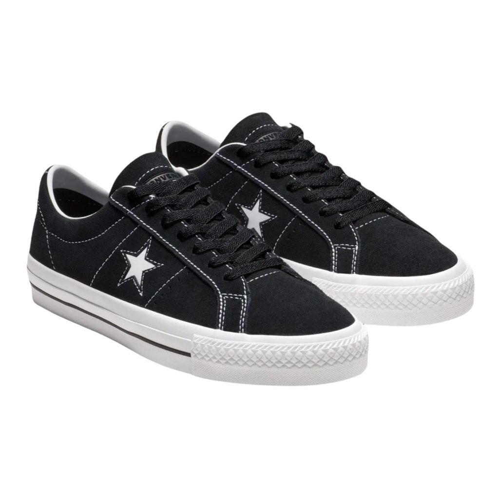 CONVERSE CONS ONE STAR PRO OX SHOES BLACK/WHITE– Relief Skate Supply CONVERSE CONS ONE STAR PRO OX SHOES BLACK/WHITE– Relief Skate Supply