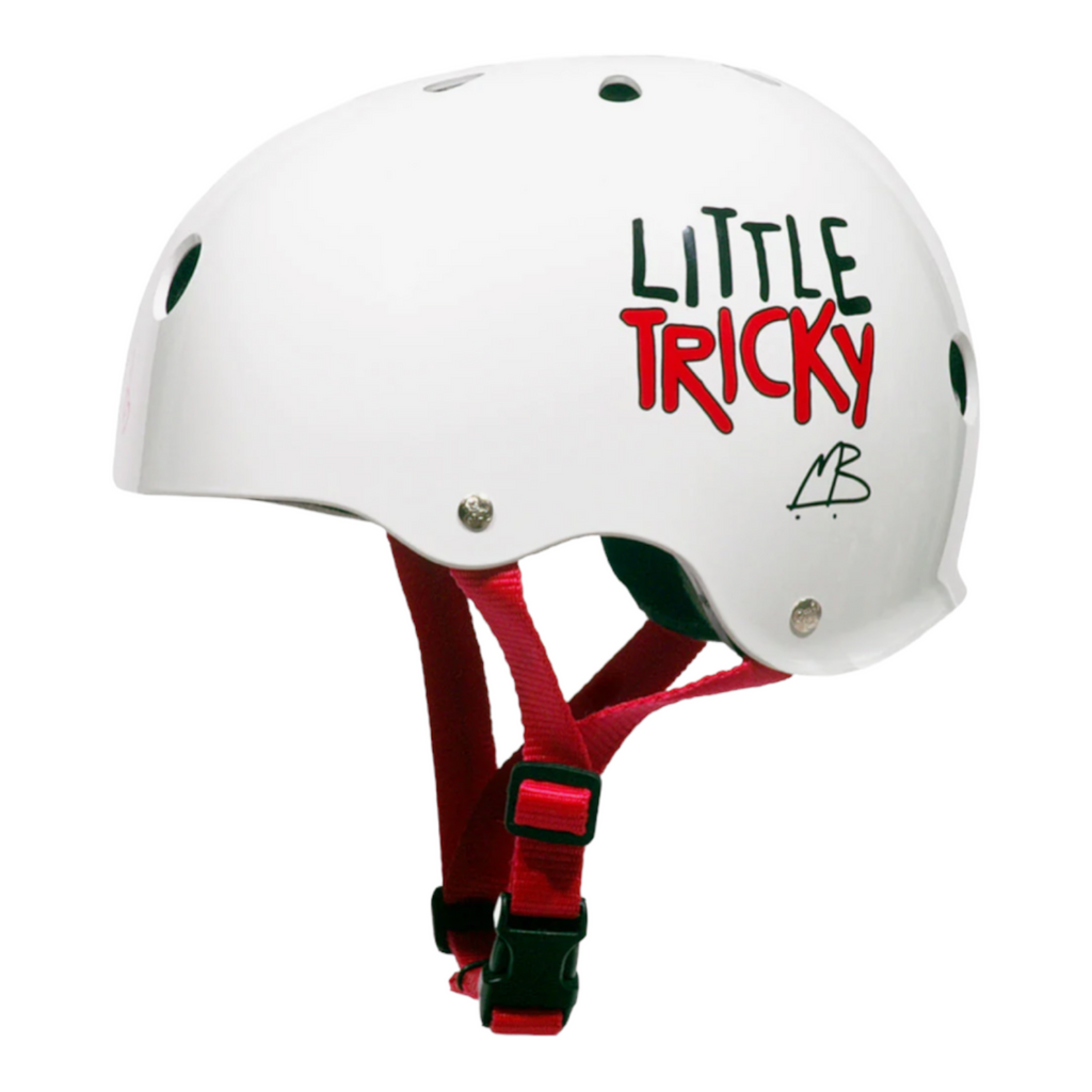 bike helmet age 5-8 TRIPLE 8 LITTLE TRICKY EDITION KIDS HELMET WHITE GLOSSY
