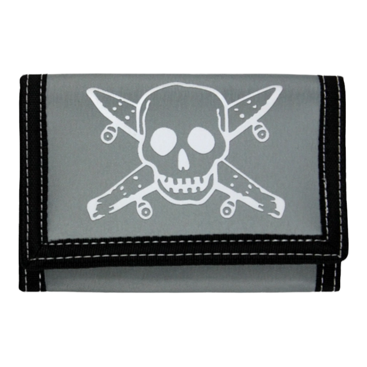 Polare Men's Vintage Skull Long Bifold Wallet