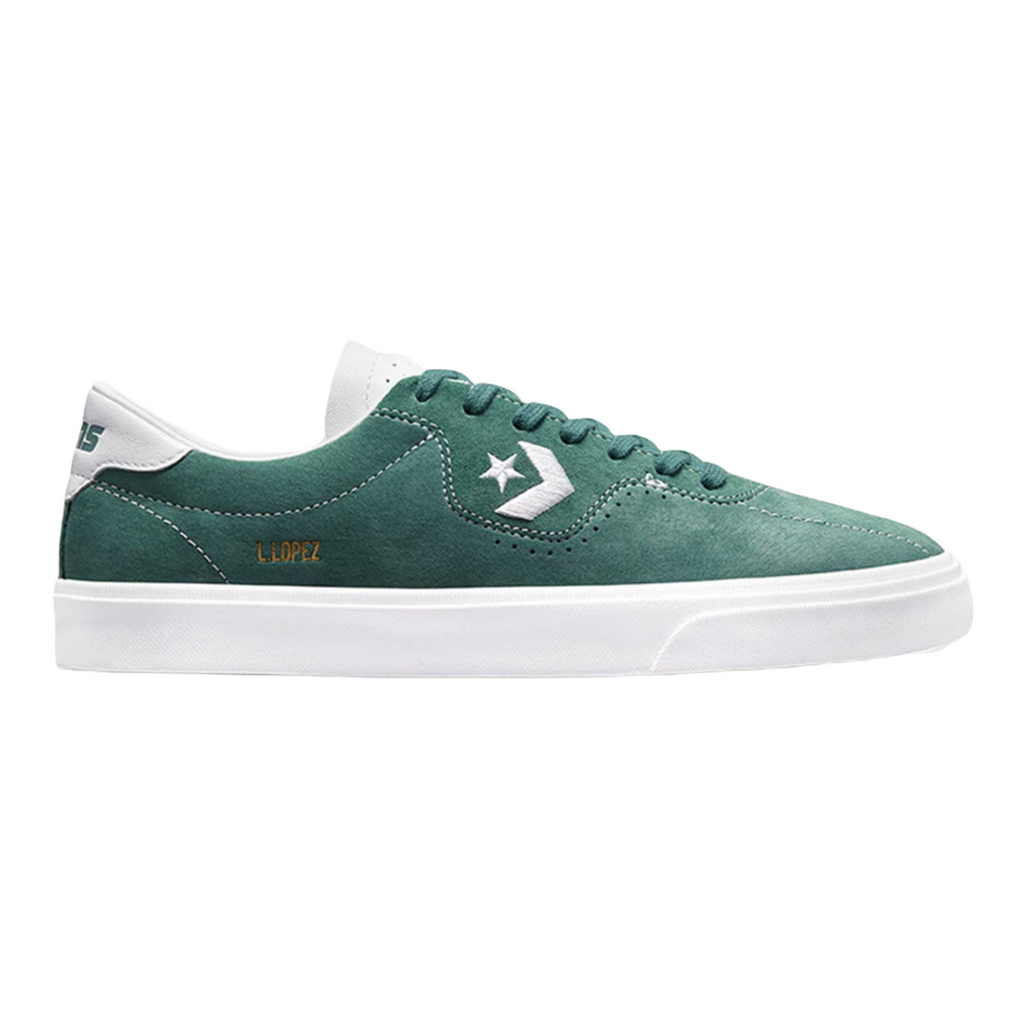 CONVERSE CONS LOUIE LOPEZ PRO SUEDE OX FOREST PINE STRING WHITE