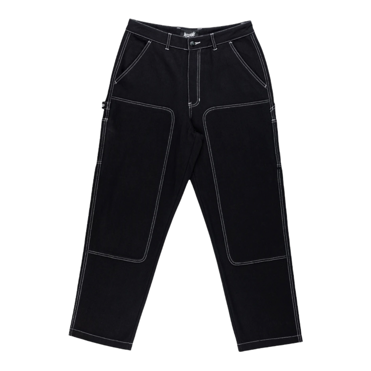 WELCOME BRACE DOUBLE-KNEE CANVAS CARPENTER PANT - BLACK