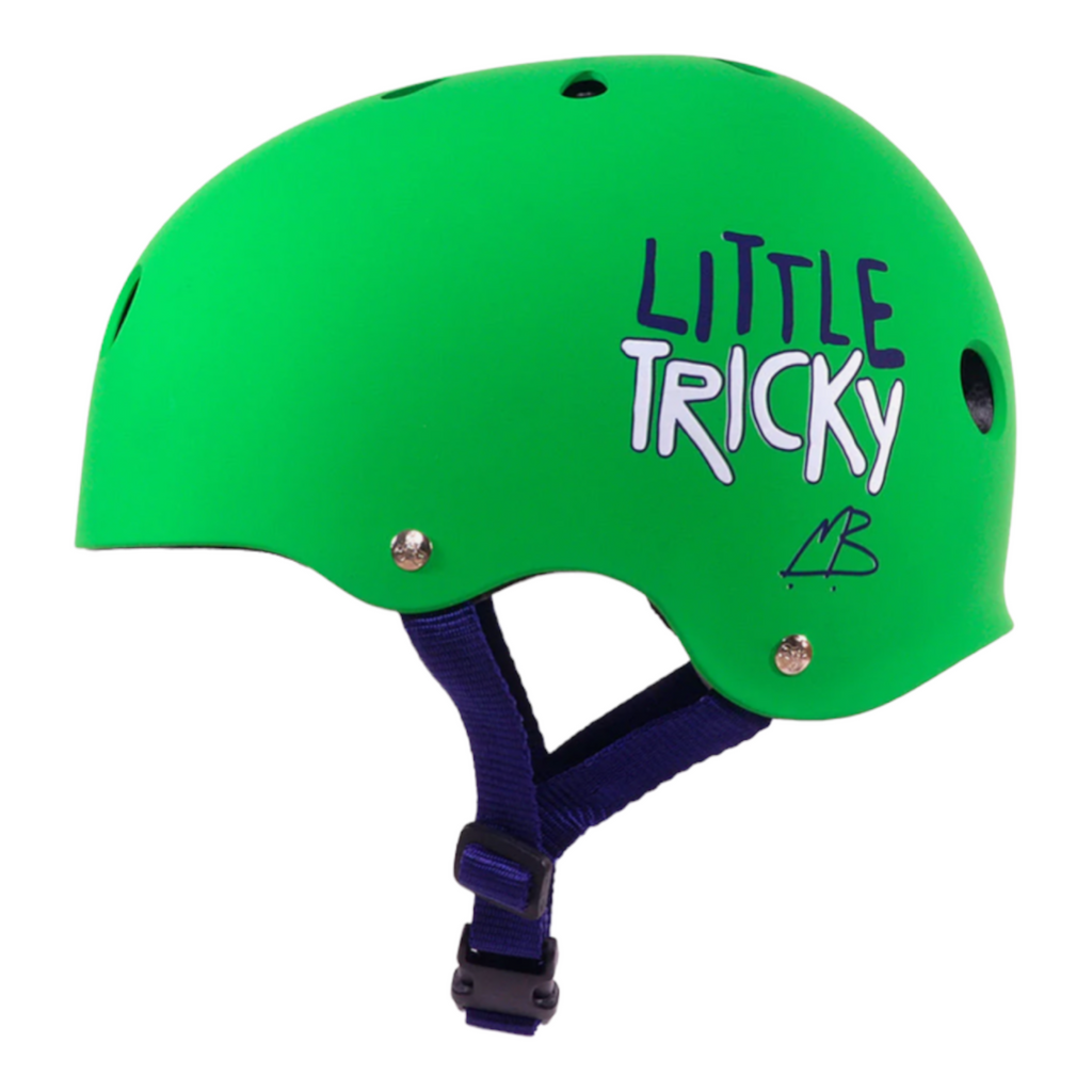 TRIPLE 8 LITTLE TRICKY EDITION KIDS HELMET RUBBER GREEN– Relief Skate Supply