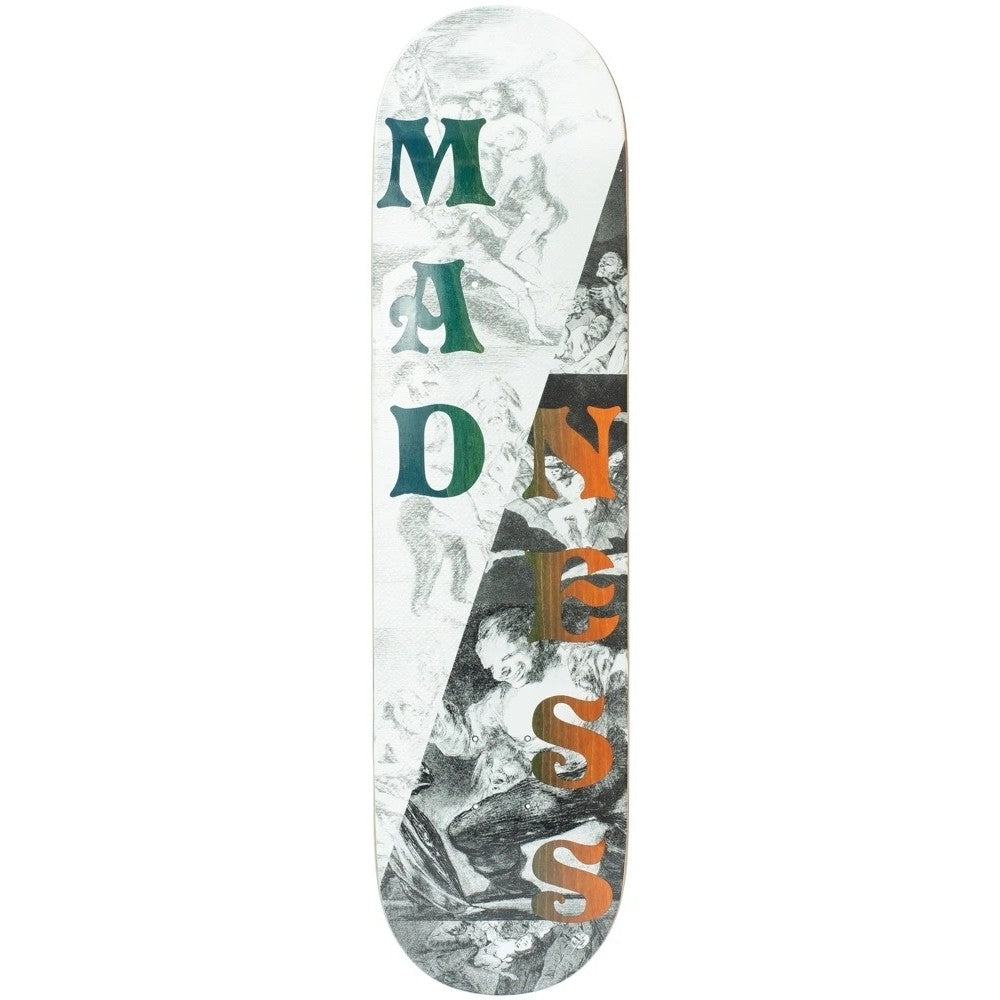 Madness Split Overlap R7 Black/White 8.0 Skateboard Deck