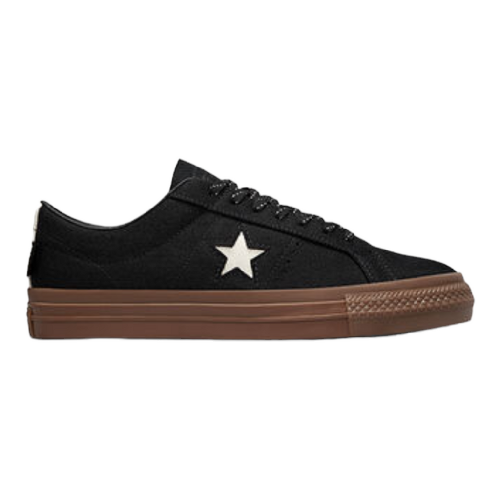 Converse Cons One Star Pro Cordura Canvas Black White Dark Gum