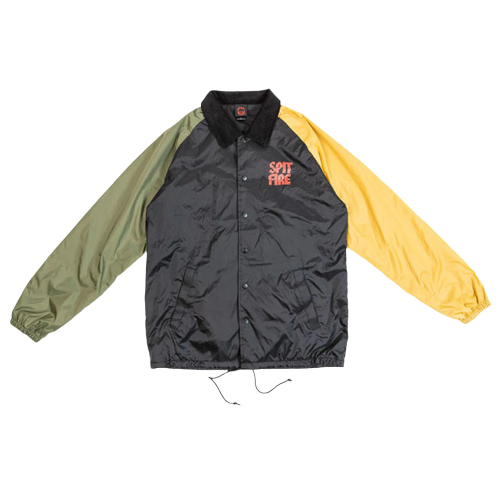 Spitfire Clean Cut Jacket Black Yellow Green Red Relief Skate Supply